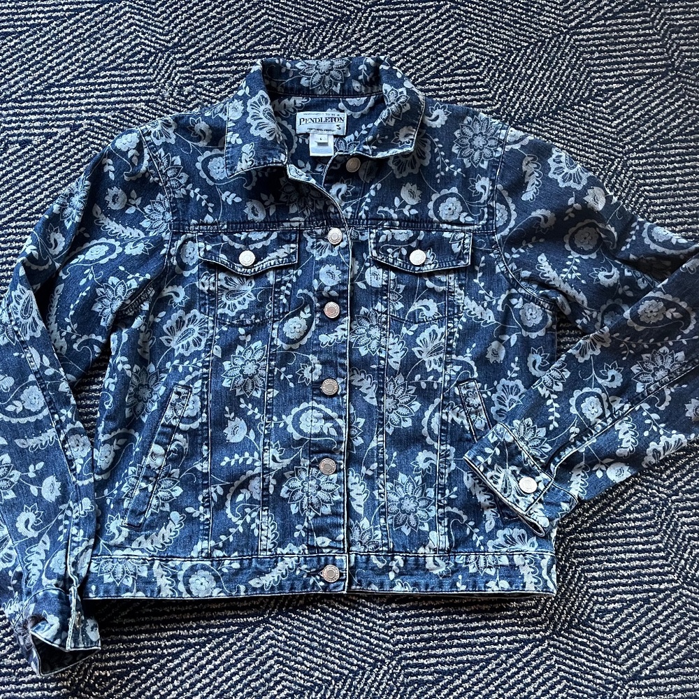 Pendleton Paisley Jean Jacket Size S